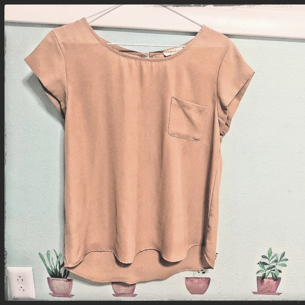 E&M Beige Blouse - Medium